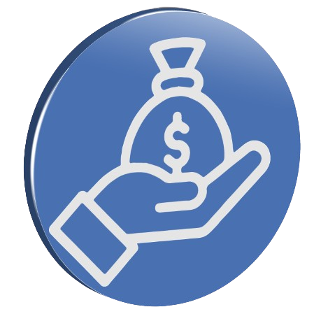 Business.Loans' Blue Coin Logo.